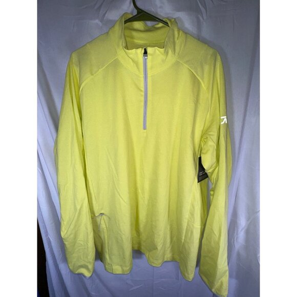 Gap GapFit Mens Half-Zip Train Sweatshirt Yellow Limon, Size XL - Picture 2 of 6